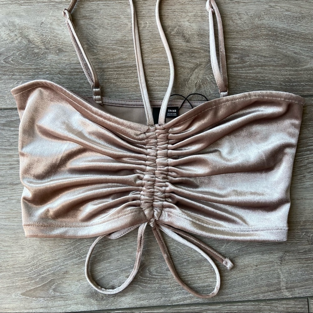 NWOT Garage Ruched Velvet Cami - Picture 8 of 11